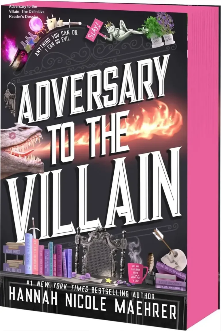 Book cover of Adversary to the Villain by Hannah Nicole Maehrer depicting cozy fantasy romance