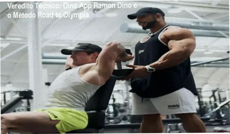 Interface do Dino App de Ramon Dino com planilhas de treino de alta performance