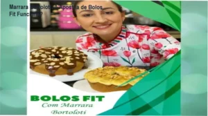 Apostila de Bolos Fit de Marrara Bortoloti exibindo receitas e estratégias de confeitaria saudável