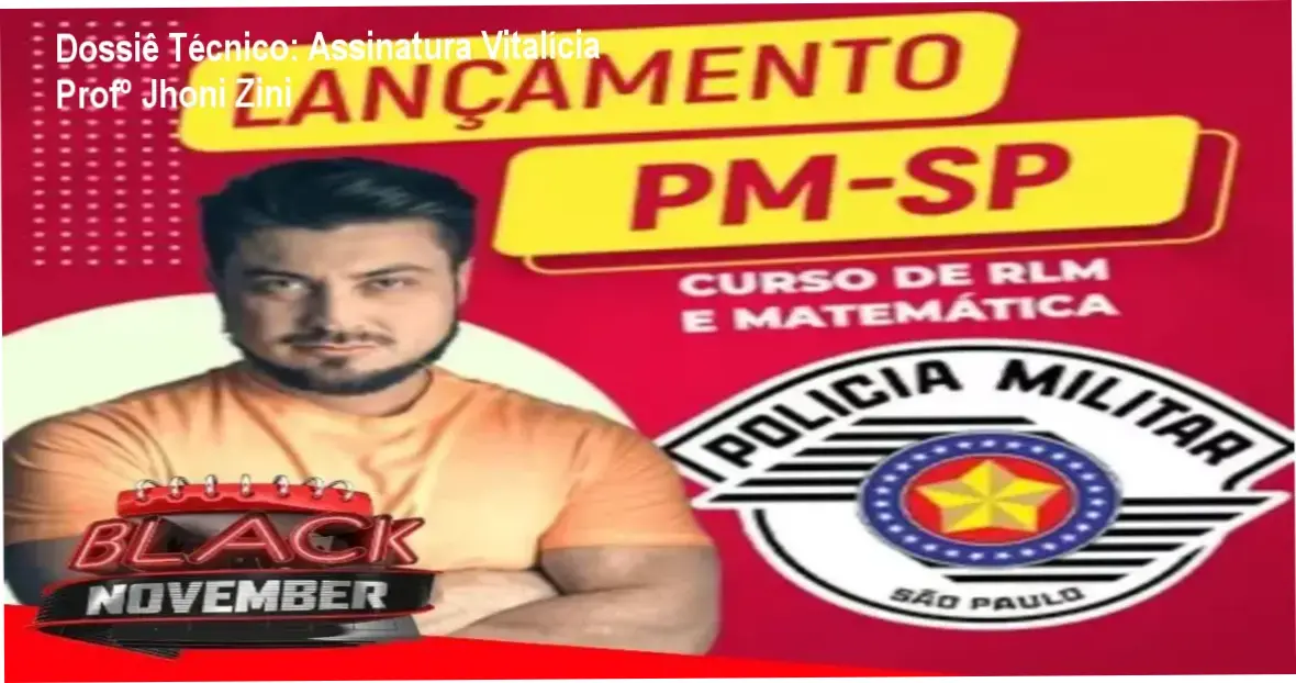 Interface do curso Assinatura Vitalícia do Profº Jhoni Zini focado em exatas para concursos