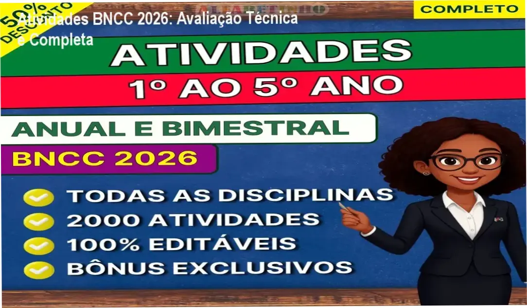 Atividades BNCC 2026 mostrando visão interna dos arquivos PDF e Word