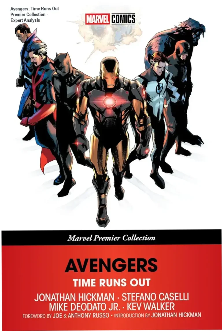 Avengers Time Runs Out Marvel Premier Collection paperback cover art featuring iconic heroes facing the final incursion
