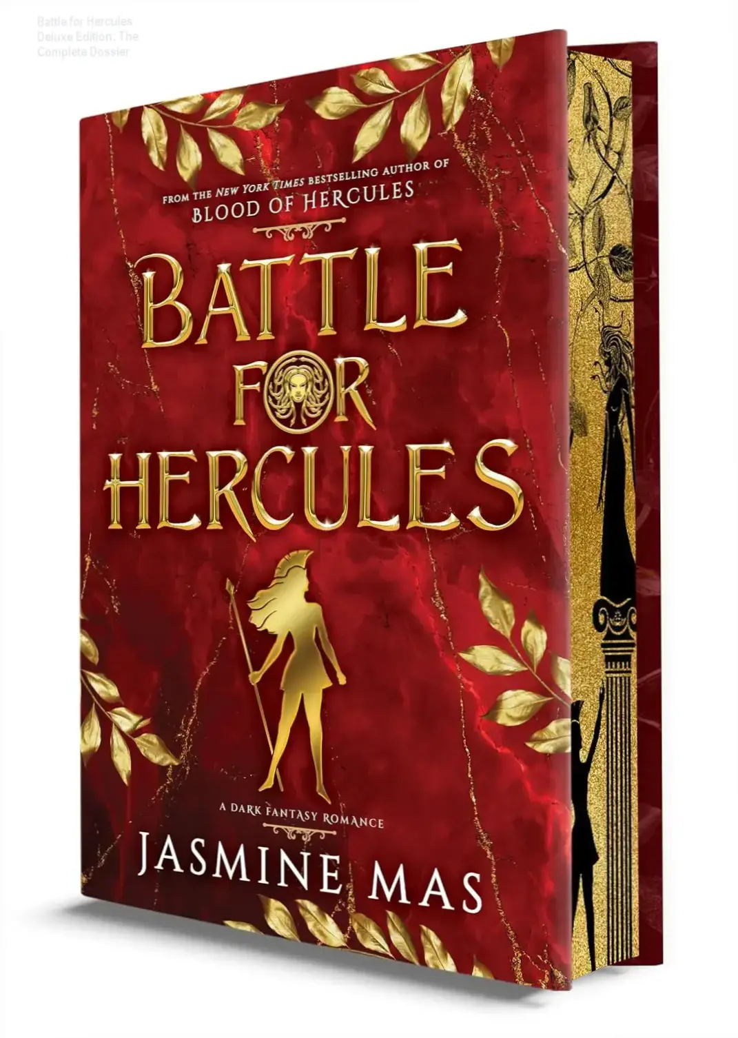 Battle for Hercules Deluxe Limited Edition hardcover showcasing gold sprayed edges and stamped foil casing