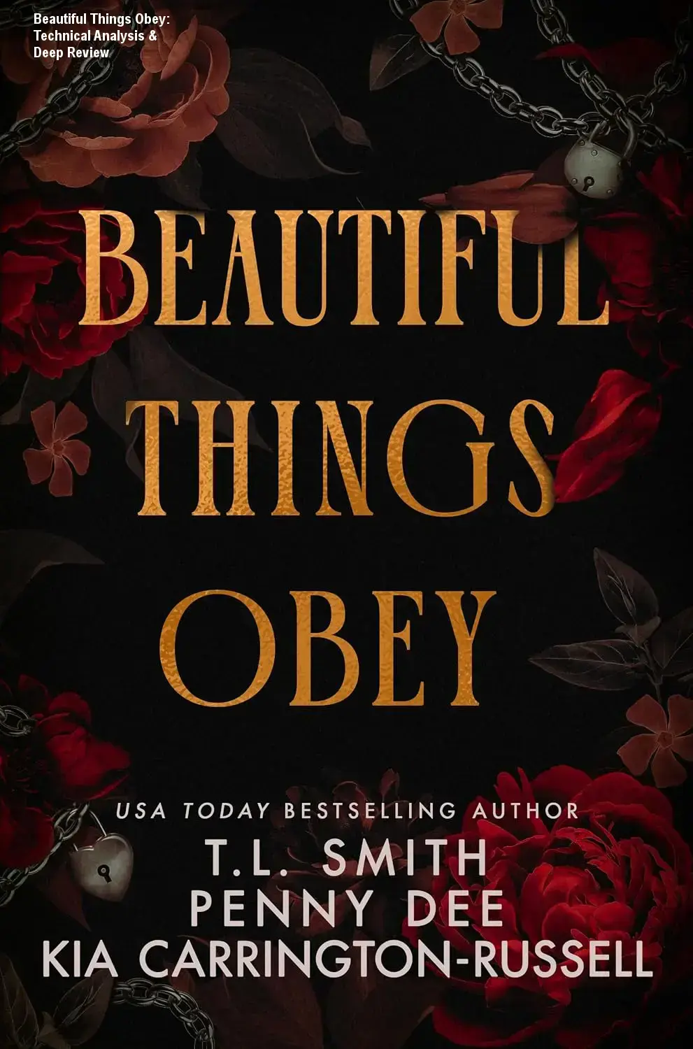 Book cover concept for Beautiful Things Obey by Penny Dee featuring dark romance aesthetics
