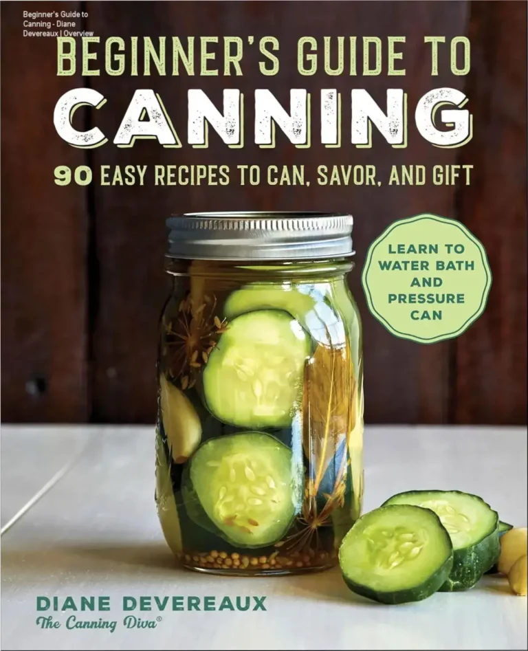 Cover of Beginner's Guide to Canning by Diane Devereaux displaying jars of preserved food
