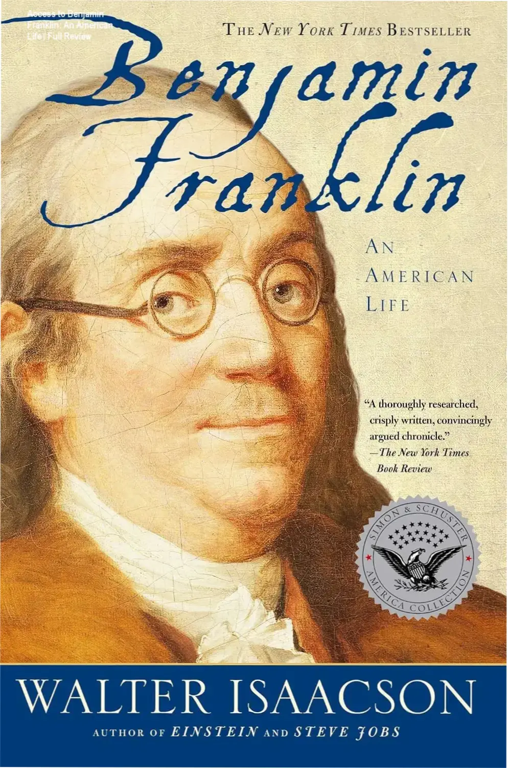Cover image of Benjamin Franklin: An American Life by Walter Isaacson, Kindle edition