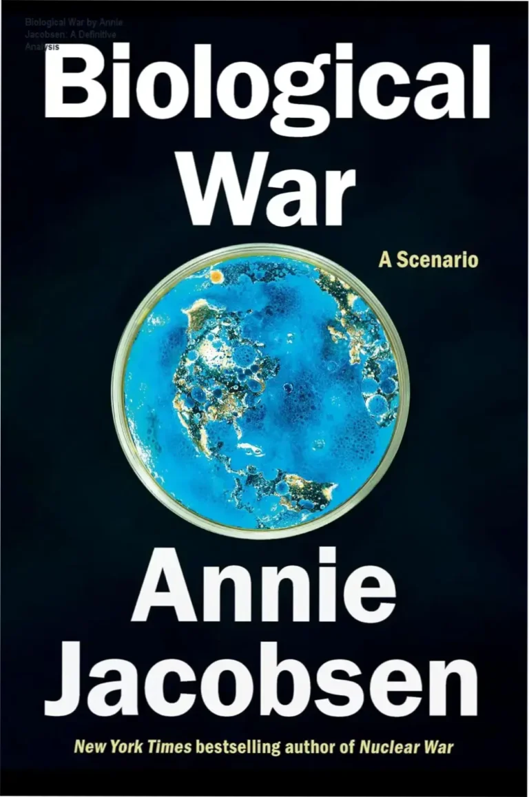 Book cover of Biological War by Annie Jacobsen analyzing global bio-threats