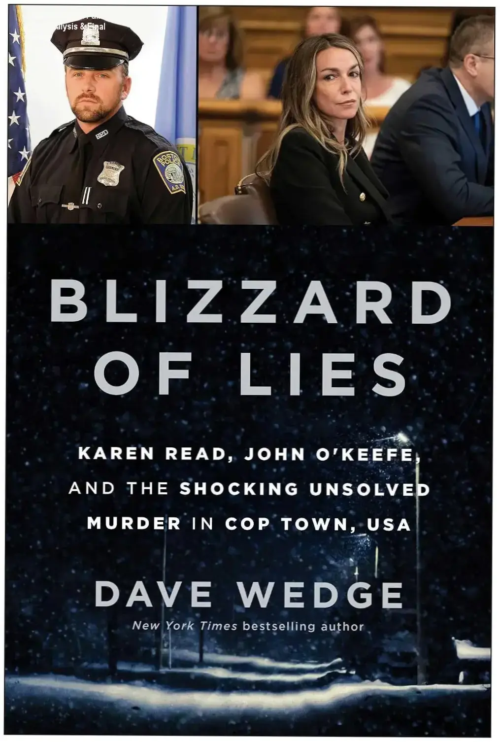 Book cover of Blizzard of Lies by Dave Wedge detailing the Karen Read case