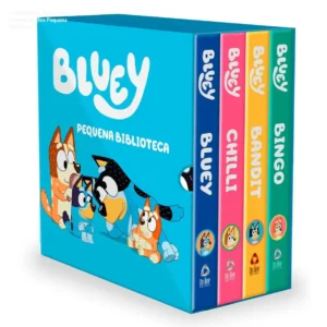Kit de livros infantis Bluey Pequena Biblioteca em formato box de capa dura