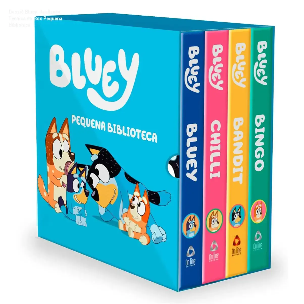 Kit de livros infantis Bluey Pequena Biblioteca em formato box de capa dura