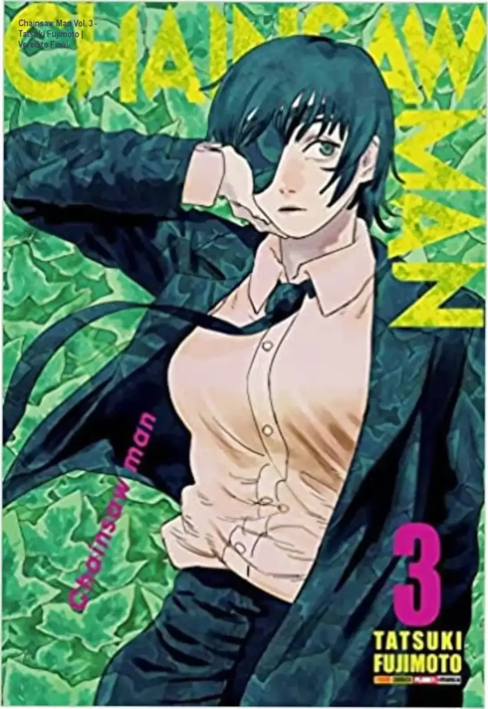 Capa do mangá Chainsaw Man Volume 3 escrito por Tatsuki Fujimoto