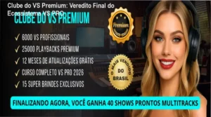 Clube do VS Premium Oficial: visão interna da plataforma de multitracks e curso VS PRO