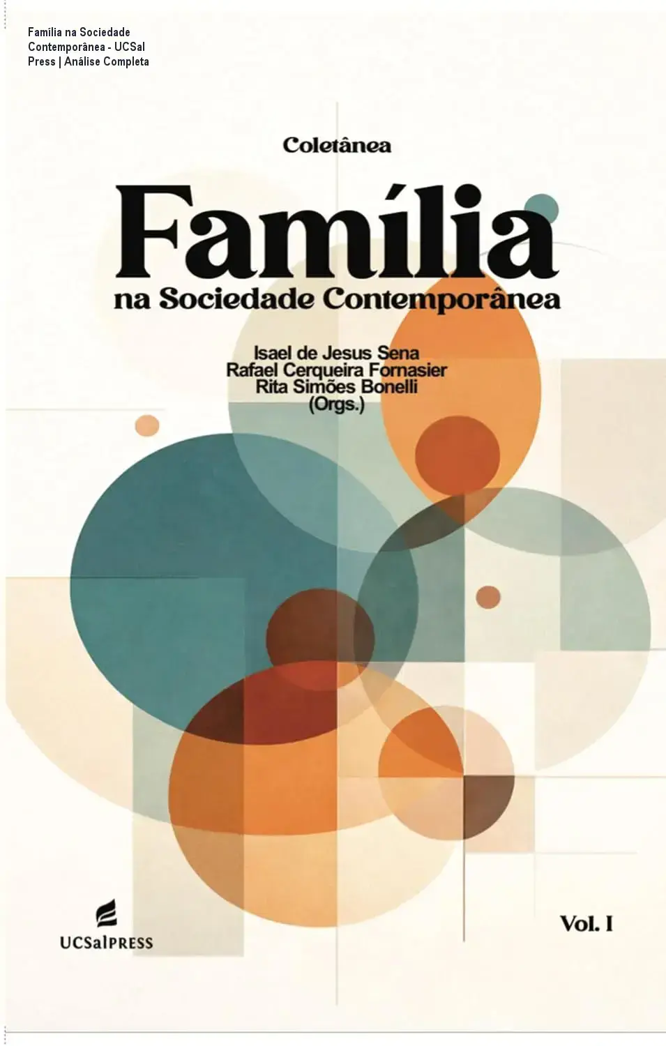 Capa do livro Coletânea Família na Sociedade Contemporânea editada pela UCSal Press