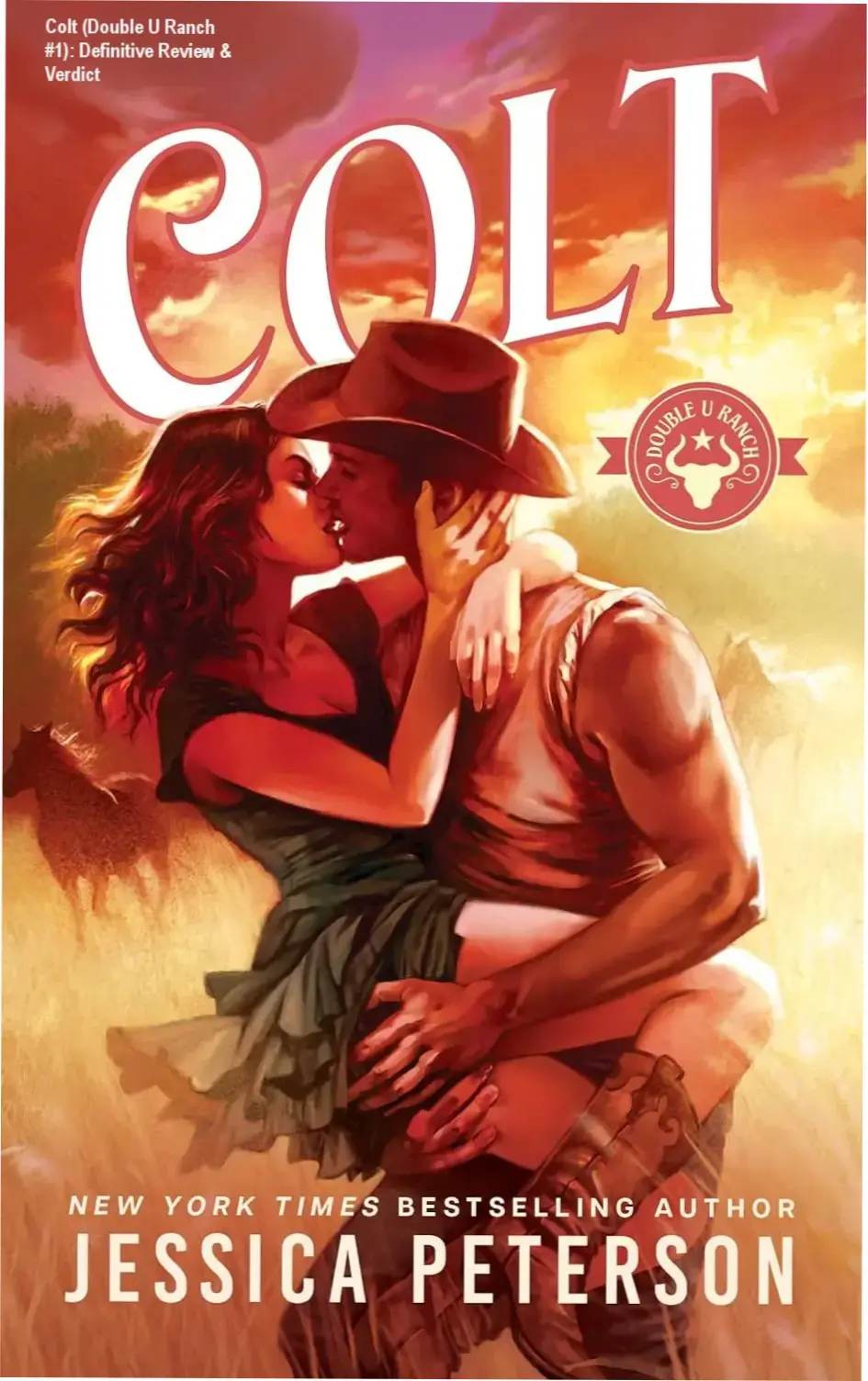 Colt Double U Ranch Book 1 Kindle edition cover art featuring Texas ranch scenery