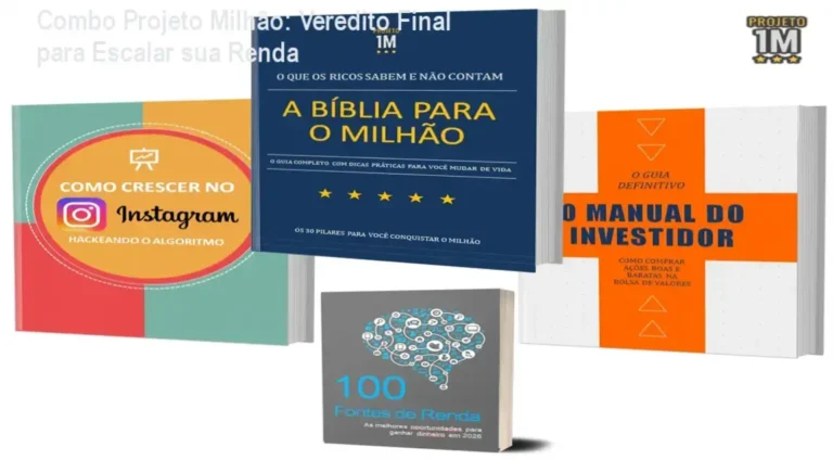 Kit digital Combo Projeto Milhão com e-books de finanças e marketing digital