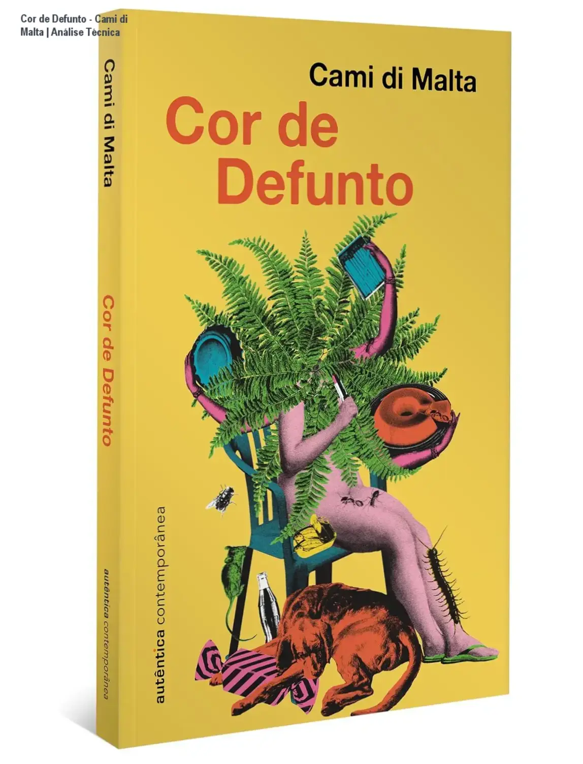 Capa de Cor de Defunto por Cami di Malta com descrição textual
