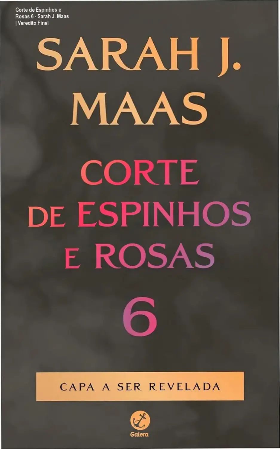 Capa do ebook Corte de Espinhos e Rosas 6 de Sarah J. Maas em dispositivo digital