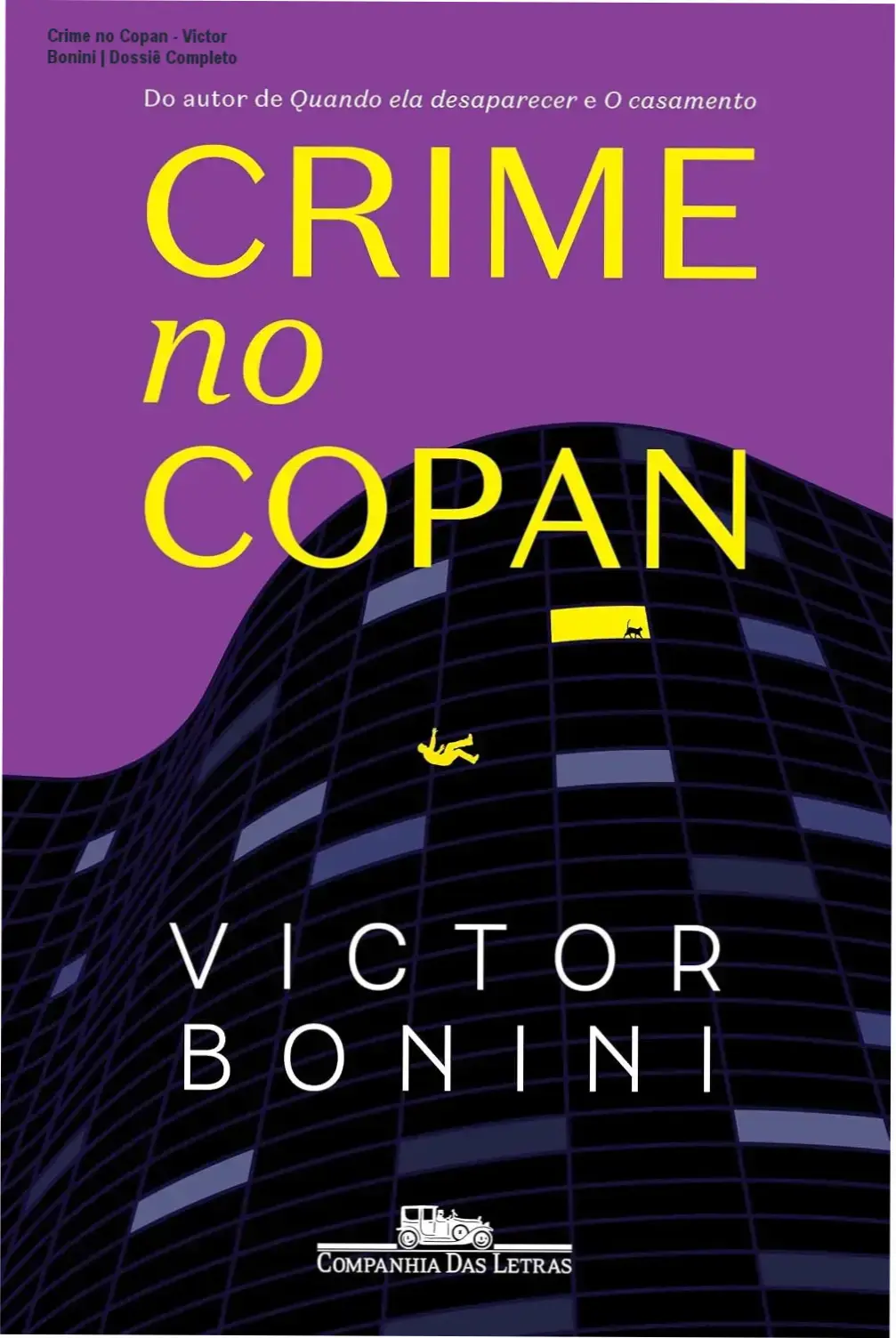 Capa do eBook Crime no Copan de Victor Bonini em ambiente urbano de São Paulo