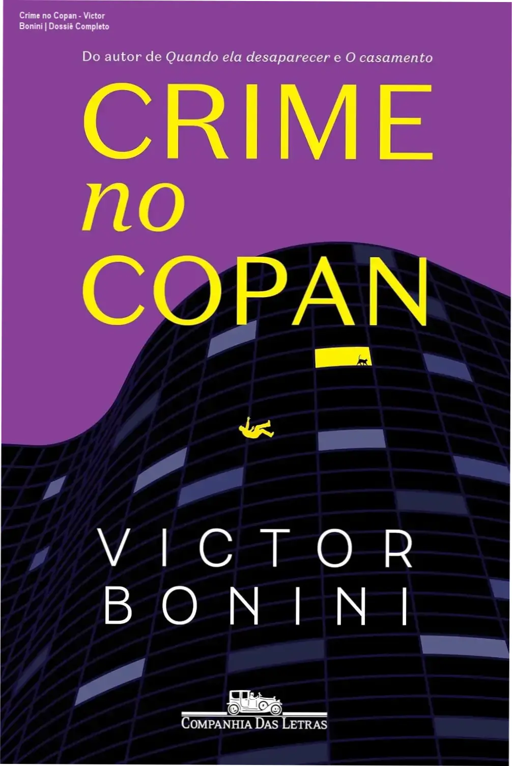 Capa do livro Crime no Copan de Victor Bonini em formato digital