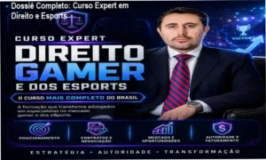 Representação visual de um advogado especializado em Direito Gamer e eSports analisando contratos digitais.