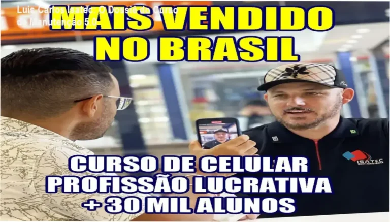 Curso Completo Manutenção e Conserto de Celular Versão 5.0 de Luis Carlos Isatec mostrando bastidores de reparo avançado