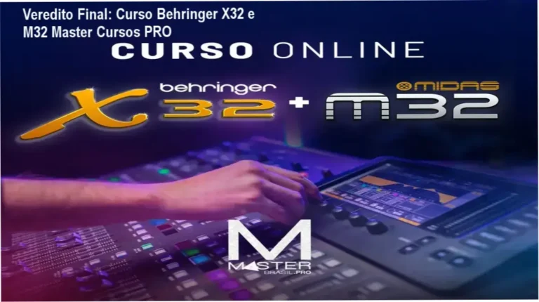 Operador de som profissional configurando console digital Behringer X32