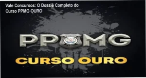 Interface de estudos do Curso PPMG OURO da Vale Concursos mostrando videoaulas e edital verticalizado