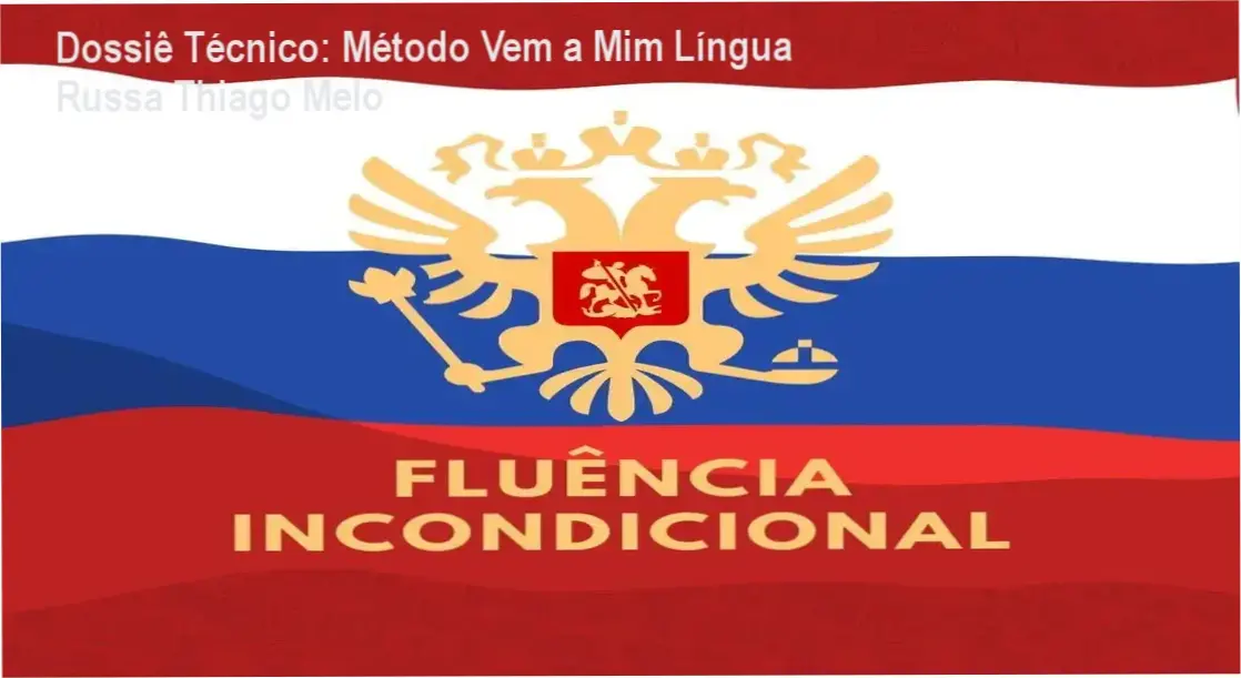 Estudante utilizando o método Vem a Mim Língua Russa de Thiago Melo para aprender o alfabeto cirílico e gramática
