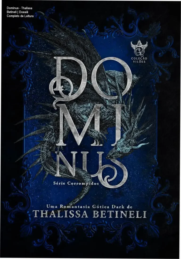 Capa do eBook Dominus de Thalissa Betineli, uma romantasia dark épica com elementos de fantasia gótica e dragões.