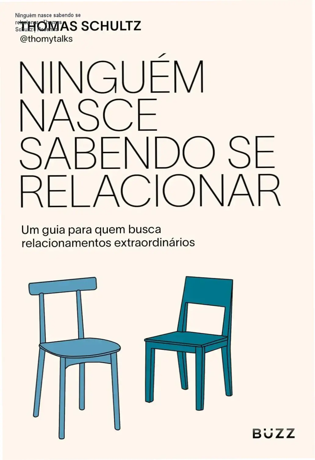 Capa do eBook 'Ninguém nasce sabendo se relacionar' de Thomas Schultz, mostrando título e autor