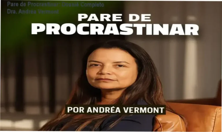 Capa do ebook Pare de Procrastinar da Dra. Andréa Vermont abordando a psicologia da autossabotagem