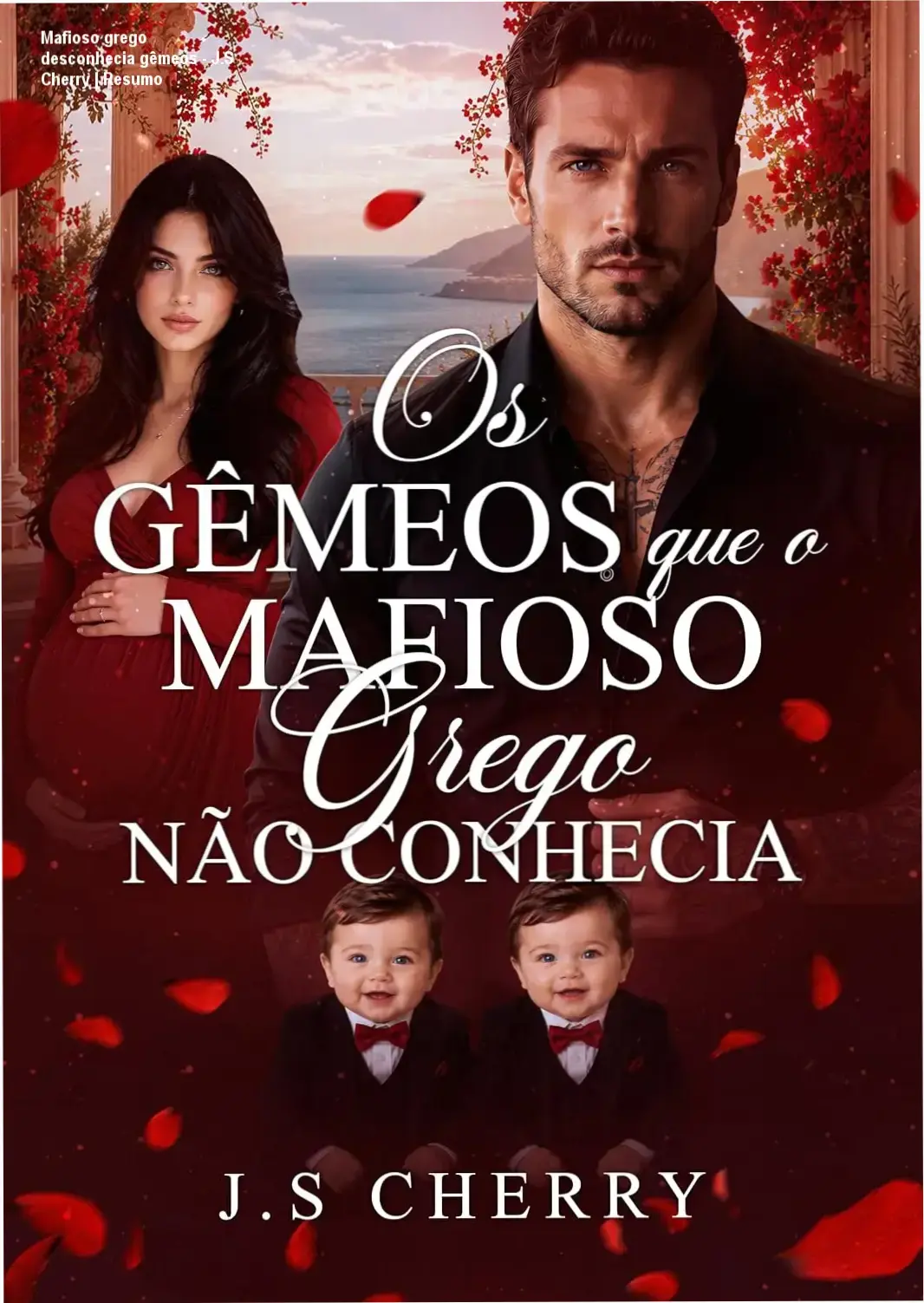 Capa do eBook Os gêmeos que o mafioso grego não conhecia mostrando Hades e Afrodite em contexto de máfia grega