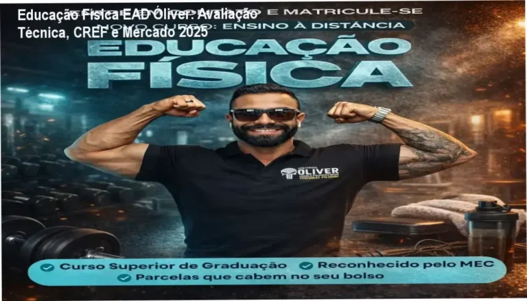 Aluno do Instituto Óliver acessando videoaulas de fisiologia do exercício no notebook enquanto planeja rotina de estágio presencial