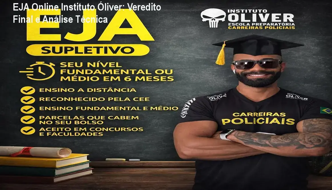 Certificado de conclusão do EJA Online Instituto Óliver para ensino fundamental e médio