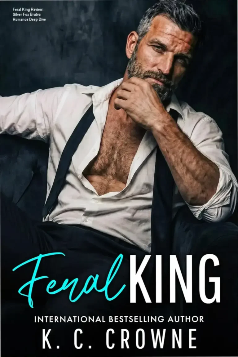 Feral King by K.C. Crowne Kindle edition cover featuring silver fox mafia romance themes