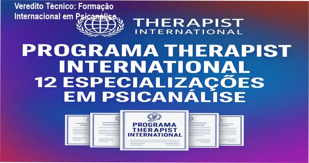 Infográfico detalhando as 12 certificações da Formação Internacional em Psicanálise Clínica