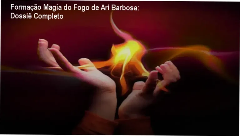 Representação simbólica de elementos esotéricos e chamas sagradas para o curso de magia de Ari Barbosa