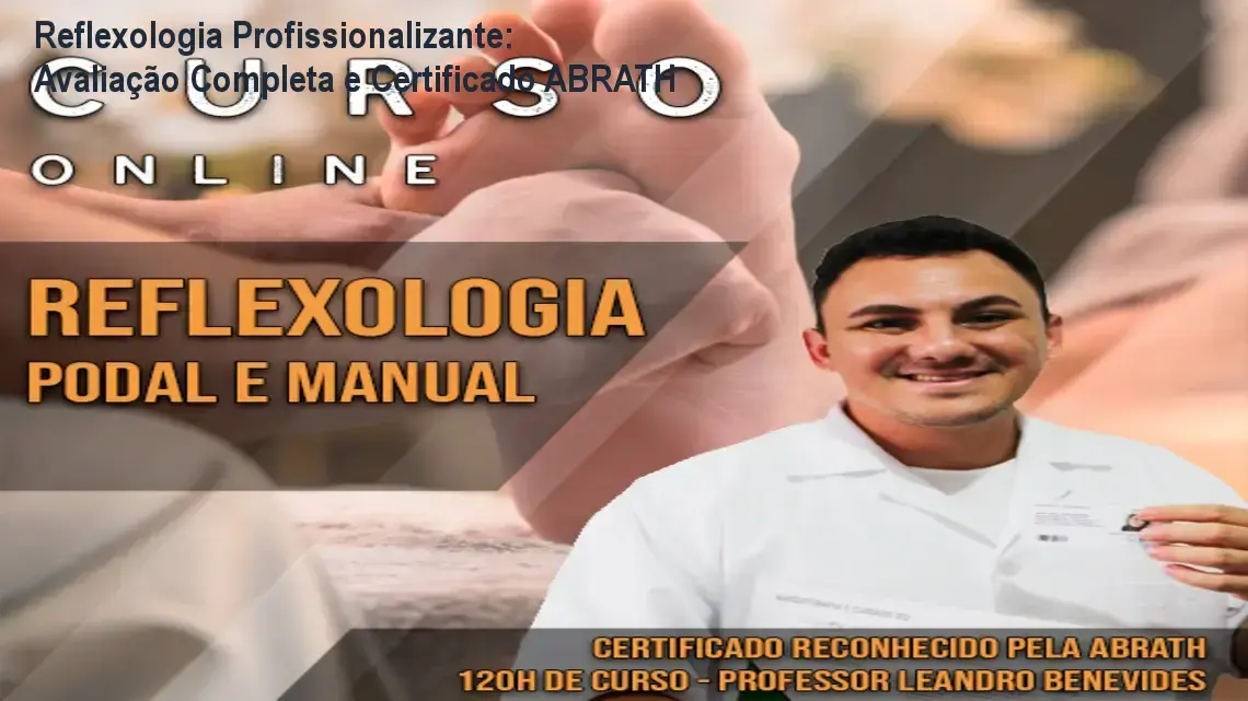 Leandro Benevides ensinando técnicas de Reflexologia Podal e Manual na formação profissionalizante com certificado ABRATH