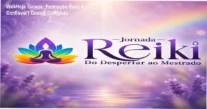Interface de aprendizado e materiais da Formação Reiki da WebHoje Cursos Online