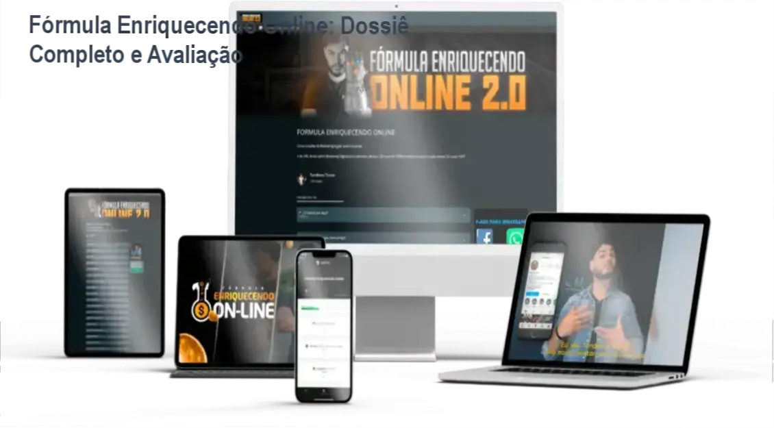 Interface de acesso ao treinamento Fórmula Enriquecendo Online para marketing digital