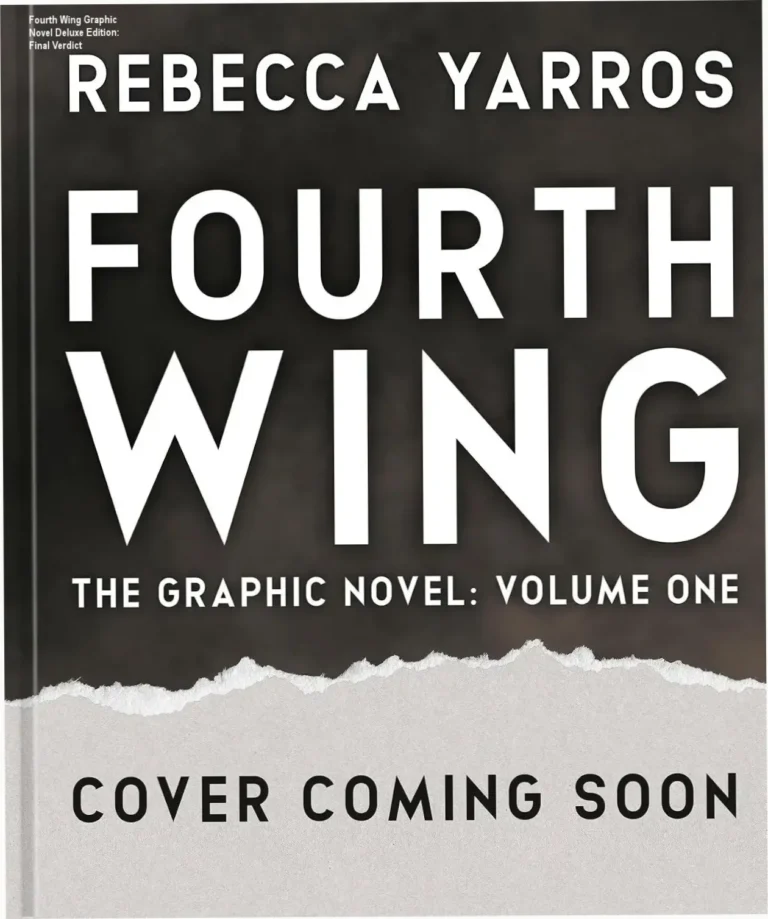 Fourth Wing Graphic Novel Deluxe Signed Edition showing metallic foil cover and exclusive art print