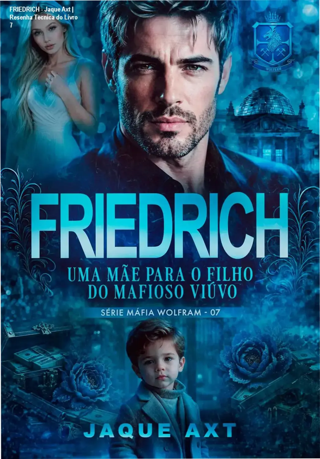 Capa do ebook FRIEDRICH de Jaque Axt exibindo romance de máfia e química molecular