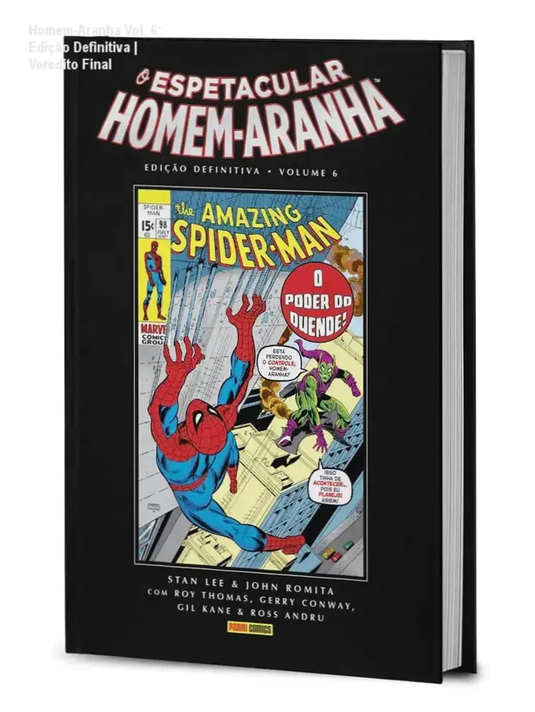 Capa do livro O Espetacular Homem-Aranha Vol. 6 Edição Definitiva da Panini