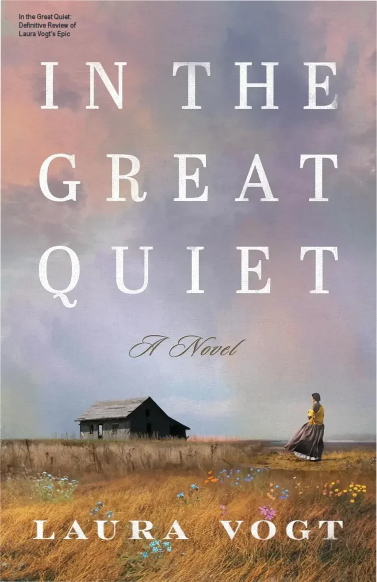 Book cover of In the Great Quiet by Laura Vogt depicting an epic frontier story