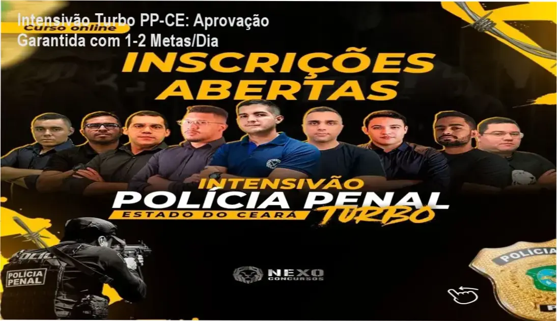 Diagrama do cronograma diário do Intensivão Turbo PP-CE mostrando metas de estudo organizadas
