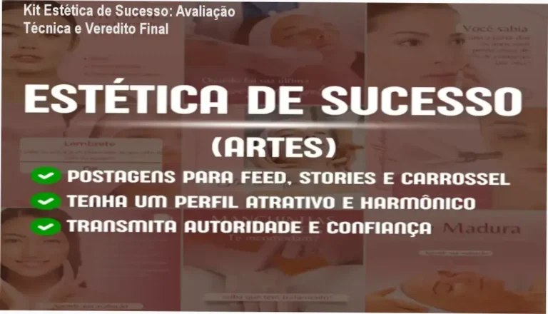 Kit Estética de Sucesso com templates de posts editáveis para Instagram de profissionais de beleza