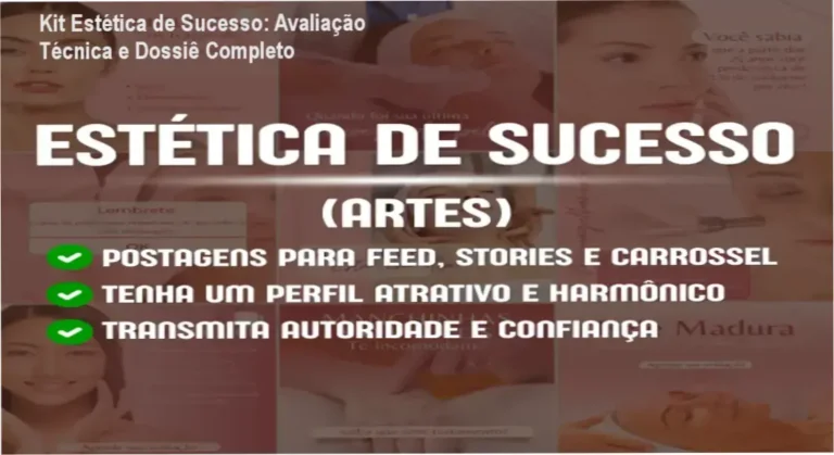 Interface de artes profissionais editáveis no Canva para clínicas de estética