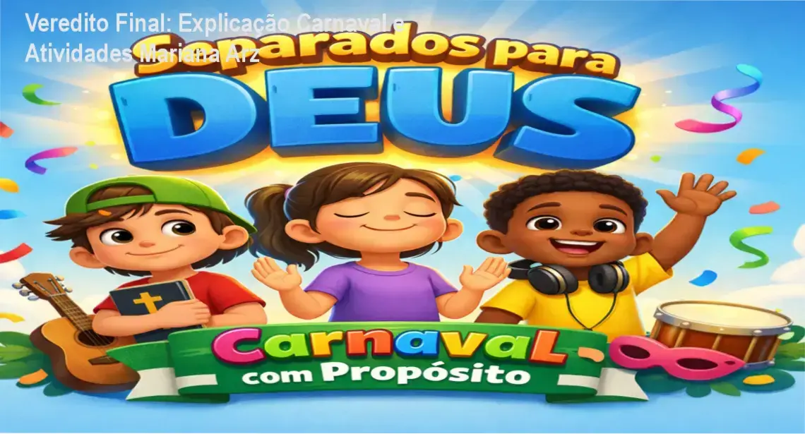 Kit de atividades bíblicas e recursos visuais para explicar o Carnaval para crianças