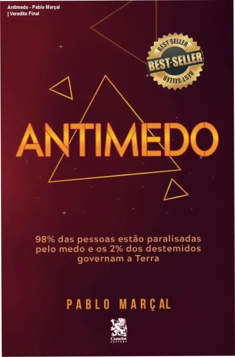 Capa do livro Antimedo de Pablo Marçal focado em desbloqueio emocional e superação de medos