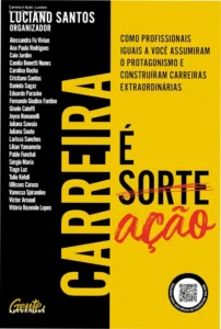 Capa do livro Carreira é Ação de Luciano Santos abordando o protagonismo profissional